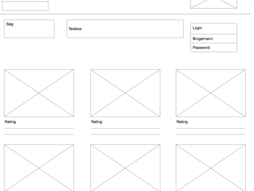 19projektportal forside wireframe