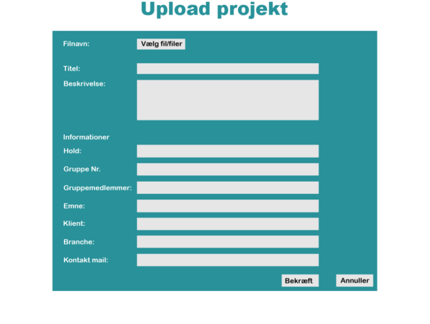 34projektportal studerende upload mochup