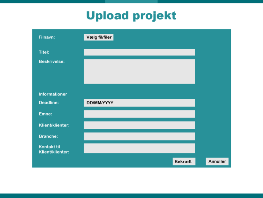 35projektportal underviser upload mochup
