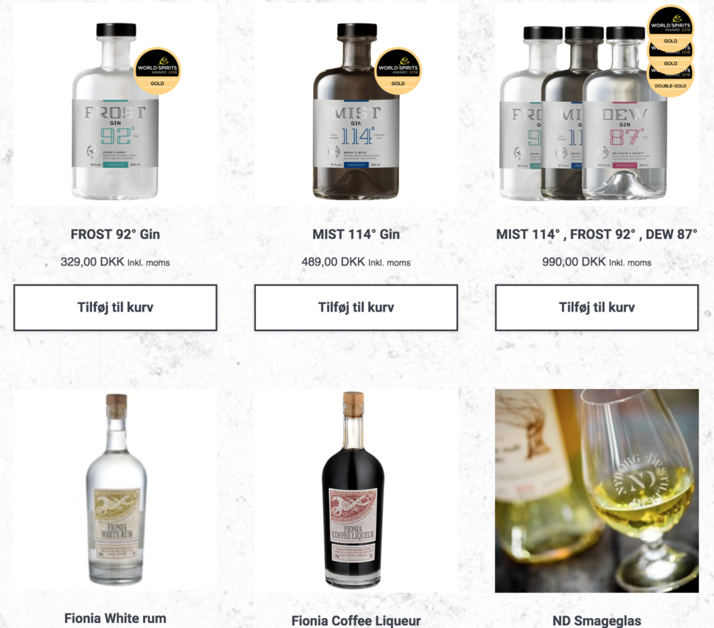 Brugervenlighed – Webshop – Nyborg Destilleri