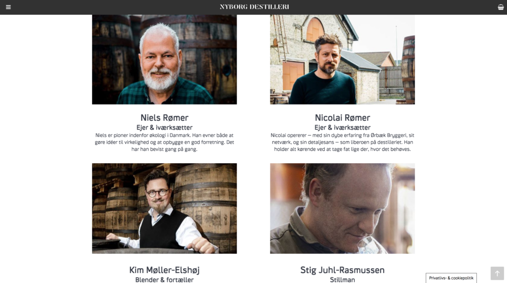 Brugervenlighed – Booking- og teamside – Nyborg Destilleri